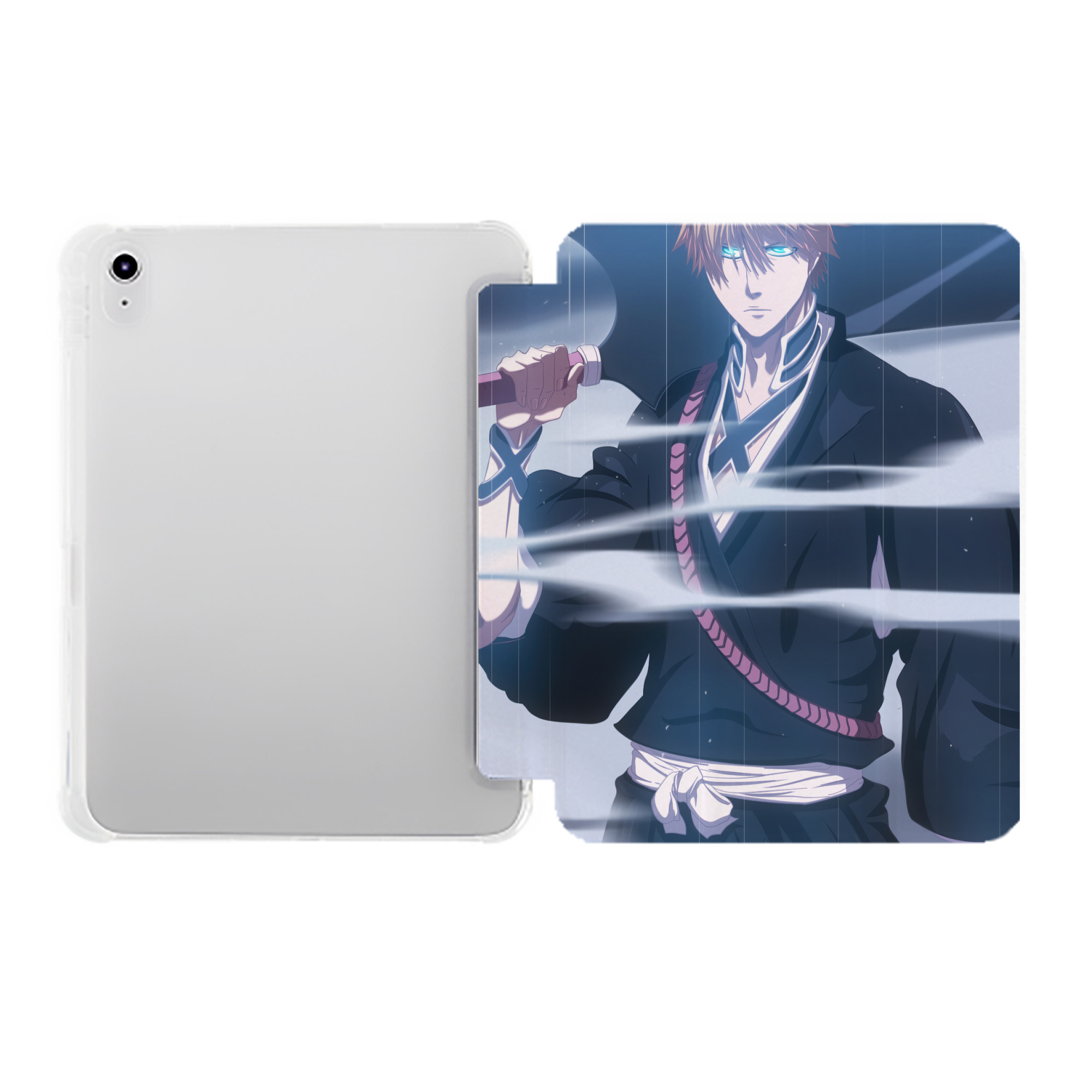 （画像用） ブリーチ BLEACH IPad ケース ペン収納付き 三つ折りスタンド PUレザー×シリコン 対応機種9.5/10.5/10.9インチ